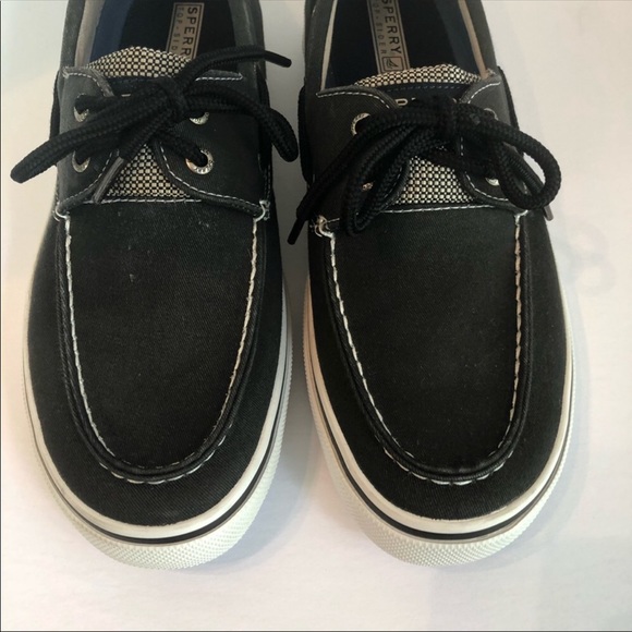 Sperry Topsider Halyard Black Canvas shoe Men's 11 - Picture 4 of 8